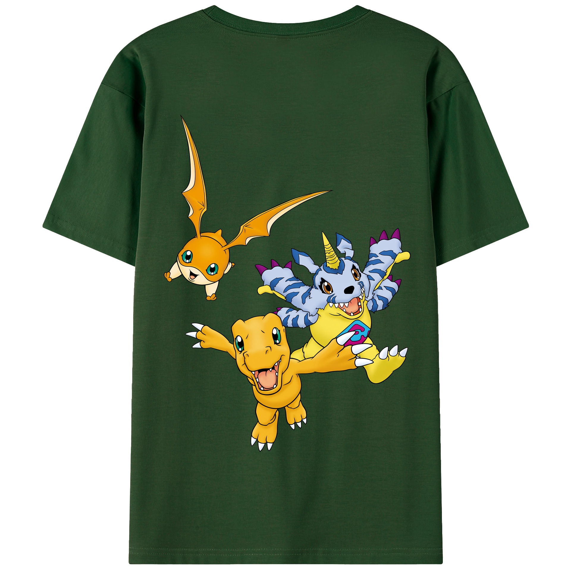 （画像用） Digimon デジタルモンスター/デジモン 綿100％半袖Tシャツ（背面プリント）